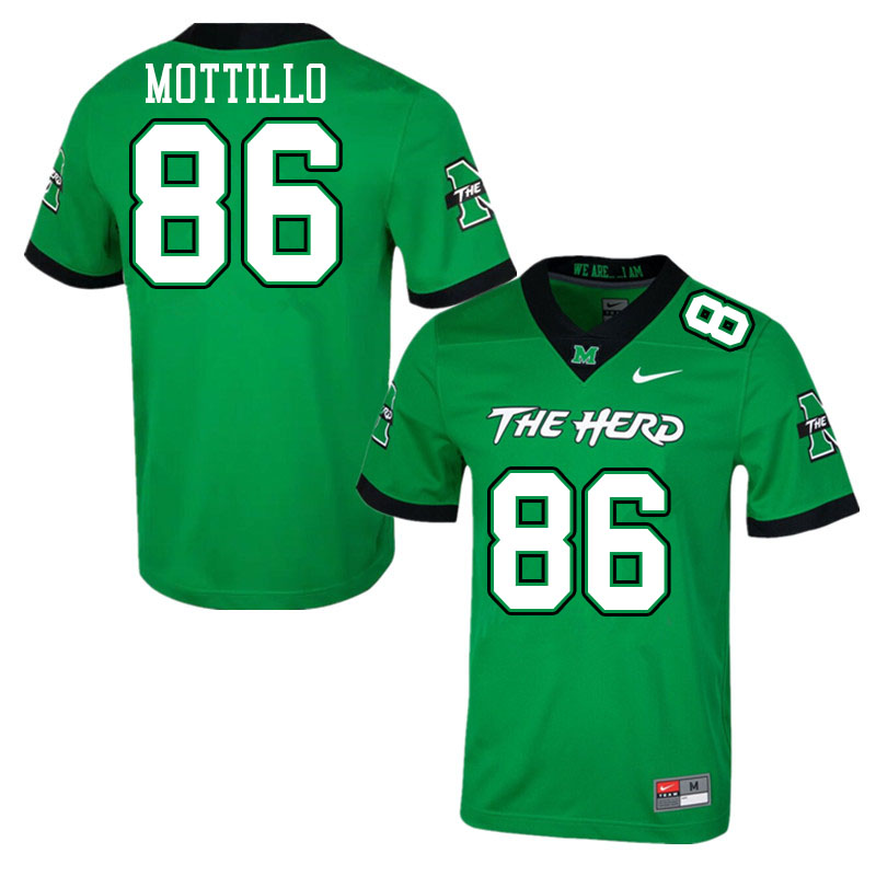 Men #86 Chris Mottillo Marshall Thundering Herd College Football Jerseys Stitched Sale-Green - Click Image to Close